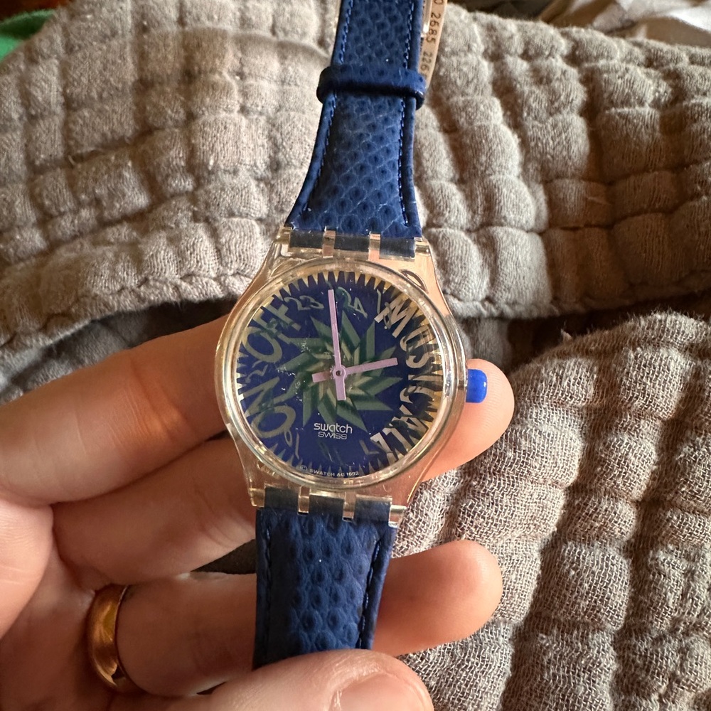 Swatch Blue and Green Watch - Picture 3 of 5